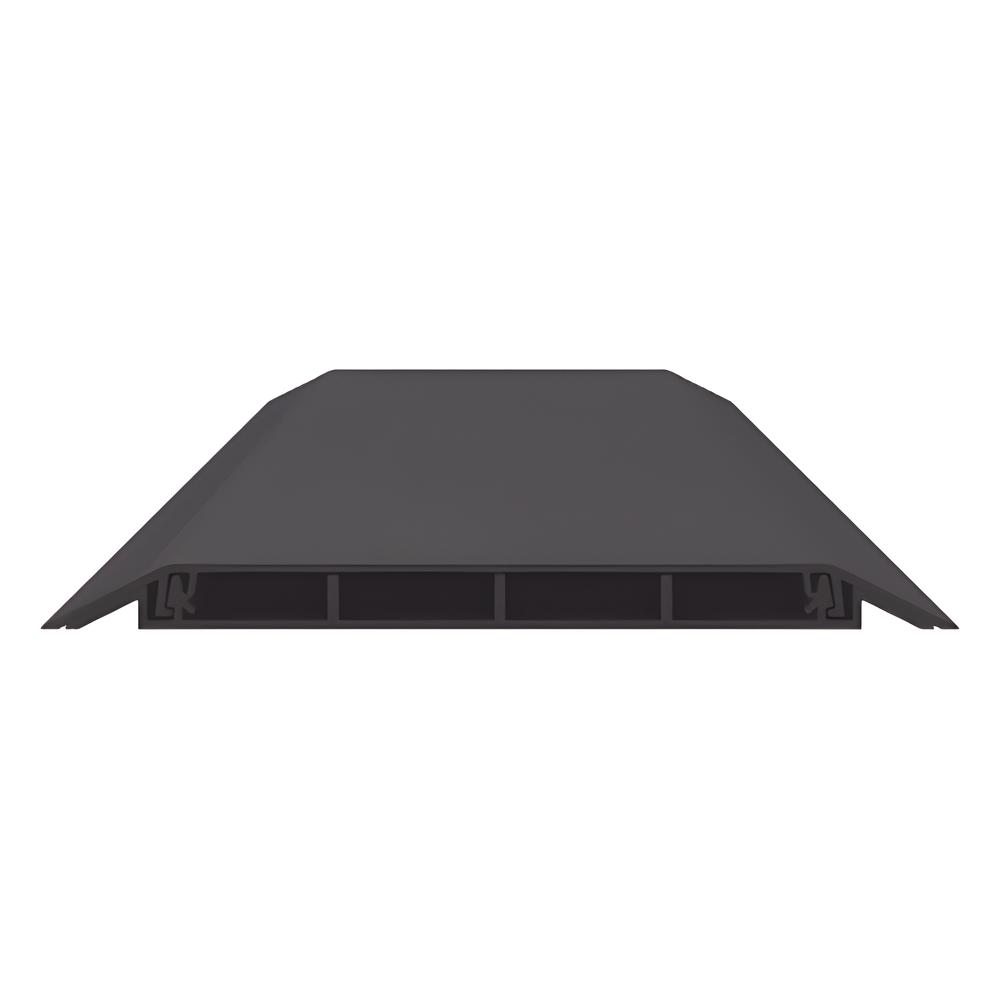 Canaleta de Piso de 4 Vías, Material PVC Rígido, 6 ft de largo, 176 mm de Ancho, Color Negro