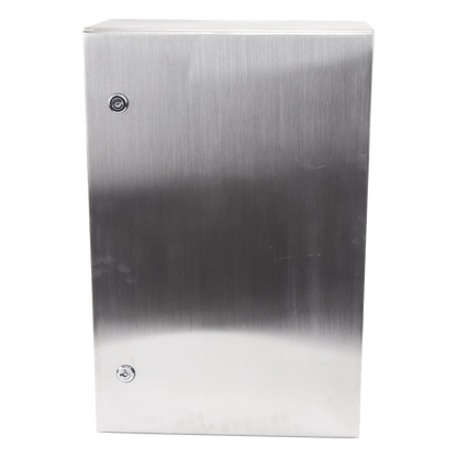 Gabinete de Acero Inoxidable IP66 Uso en Intemperie (400 x 600 x 250 mm) con Placa Interna Galvanizada.