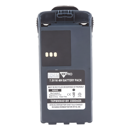 Batería de Ni-MH, 2300mAh para radios PRO-3150/ CT150/ 250/ 450/ P040/ 080/ 885/ GP308, Clip incluido