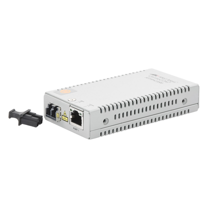 Convertidor de medios Gigabit Ethernet a fibra óptica, conector LC, multimodo (MMF), distancia de 220 hasta 500 m, con fuente de alimentación