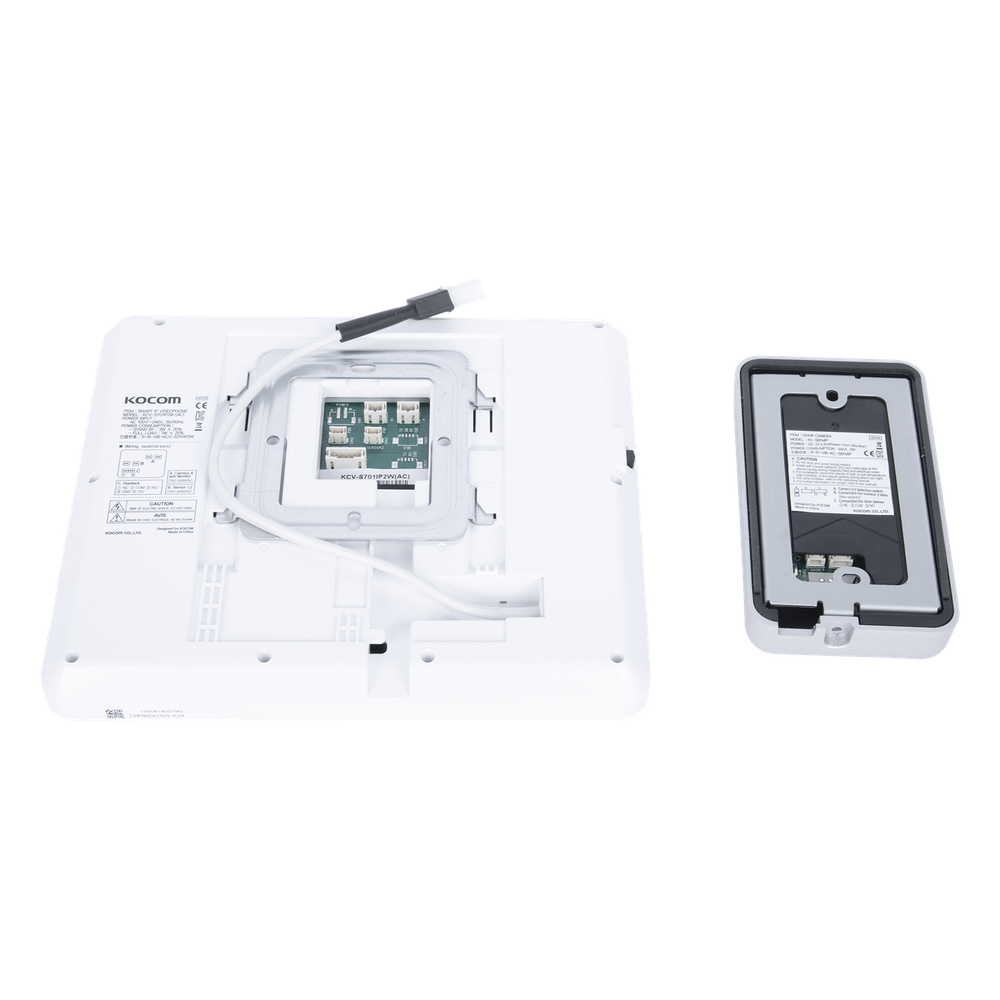 KIT DE VIDEOPORTERO IP COLOR BLANCO / Apertura con app / Súper elegante / Monitor WIFI / Alimentación 110vca