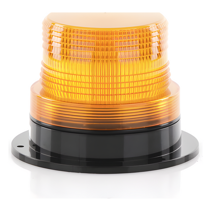 Burbuja Brillante de Larga Vida Útil, con 8 LEDs Color Ambar, Domo Ambar, 110 Vca