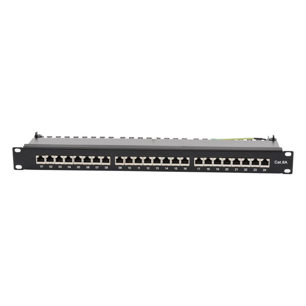 Panel de Parcheo de Impacto (110) Blindado de 24 Puertos Cat6A