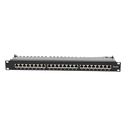 Panel de Parcheo de Impacto (110) Blindado de 24 Puertos Cat6A
