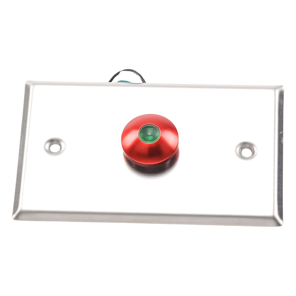 Botón tipo Hongo / Redondo Color Rojo con LED / Estético / NO y COM