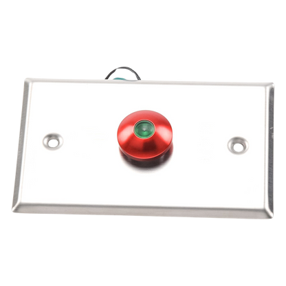 Botón tipo Hongo / Redondo Color Rojo con LED / Estético / NO y COM