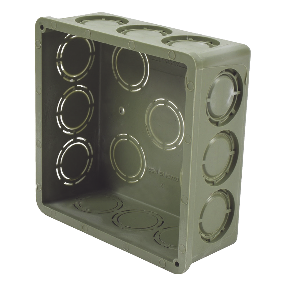 Caja Cuadrada de 1/2" - 3/4" para PVC Conduti Pesado.