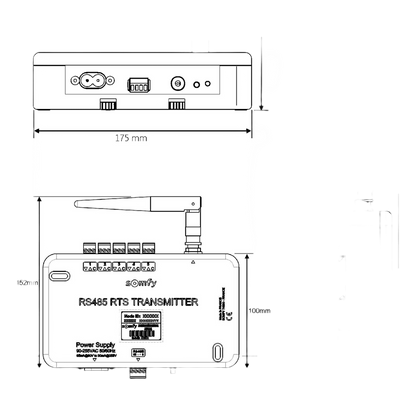 Interfaz convertidor de señal RTS // RS485 / 5 contactos secos.