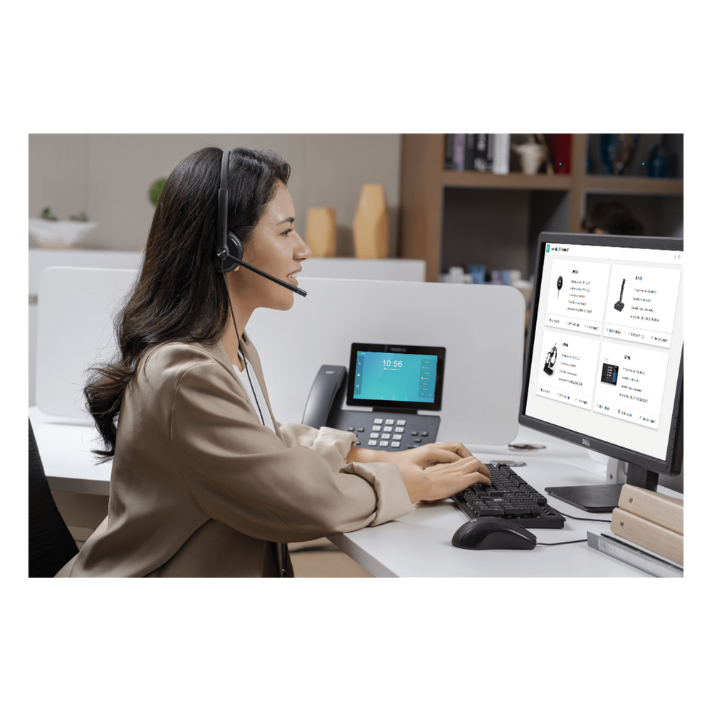 Yealink UH34 Lite Mono Professional con cancelación de ruido, USB-A, indicador de ocupado y listos para usar en centros de llamadas.