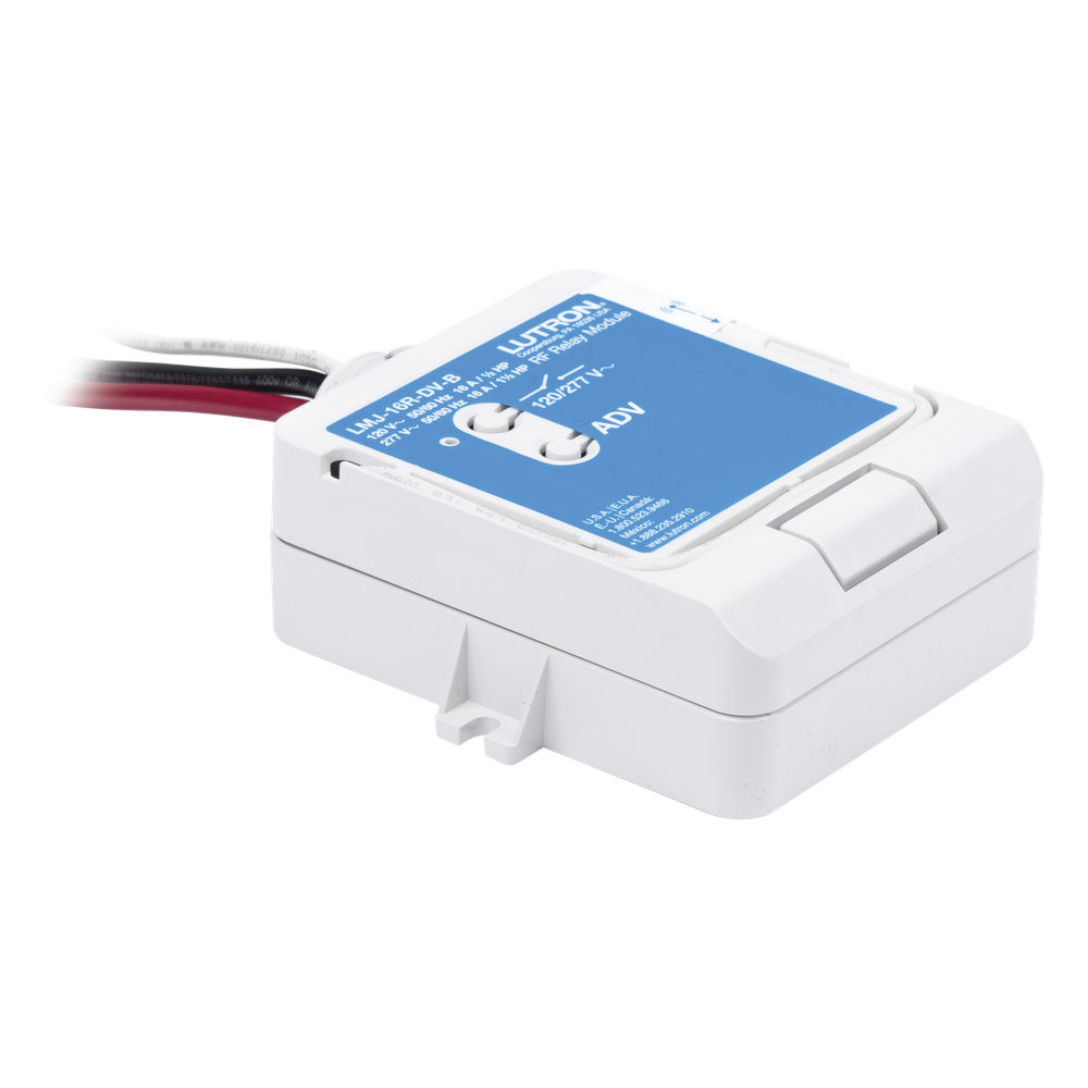 Módulo de relé de radiofrecuencia con tecnología Softswitch, conmuta hasta 16 A de propósito general, 120/277 V, apto para plenum, compatible con RA2