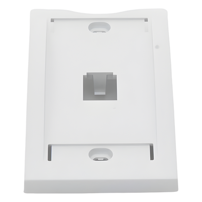Placa de Pared Vertical Ejecutiva, Salida Para 1 Puerto Mini-Com, Con Espacios Para Etiquetas, Color Blanco