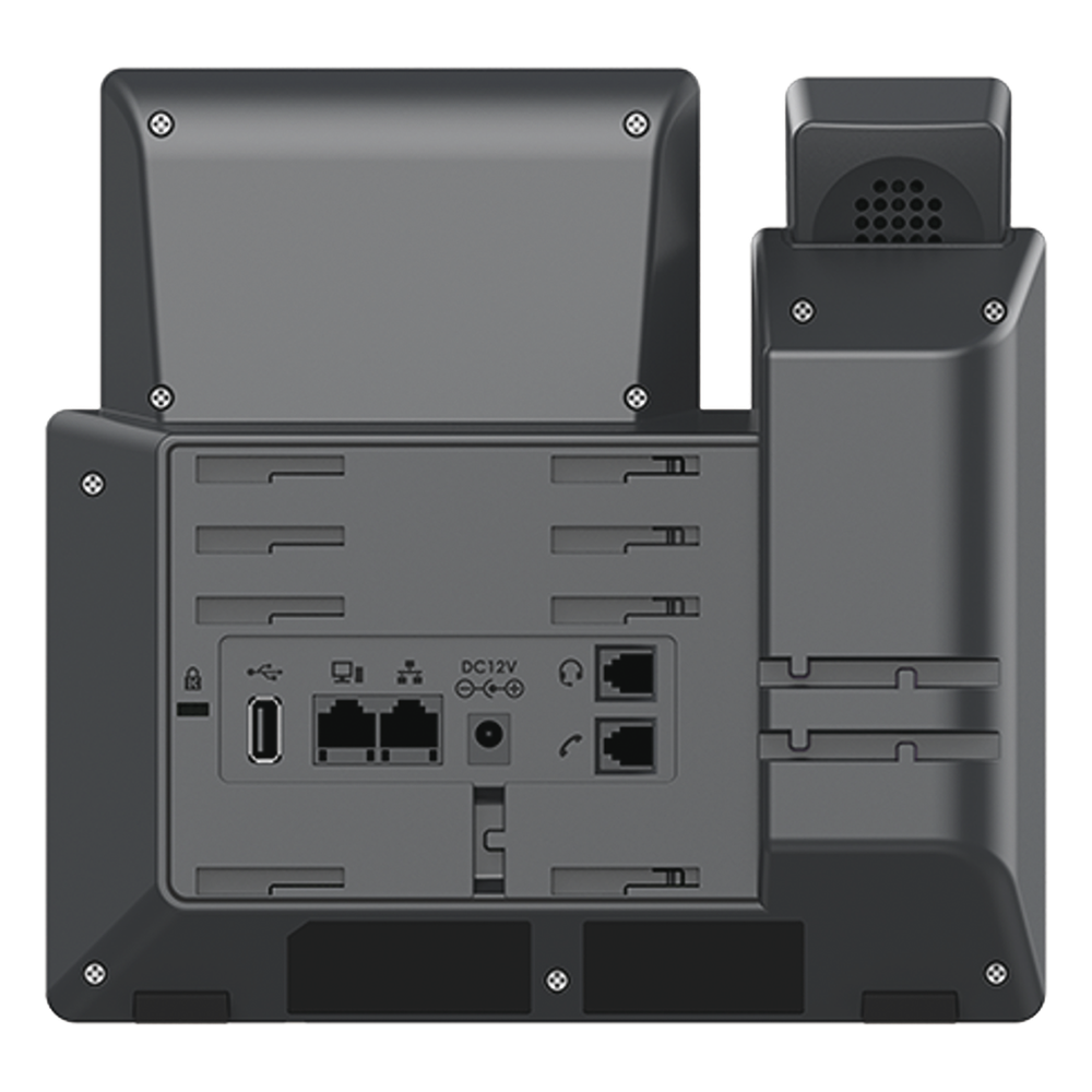 Teléfono IP Wi-Fi, Grado Operador, 8 líneas SIP con 4 cuentas, pantalla a color 2.8", puertos Gigabit, Bluetooth, PoE, codec Opus, IPV4/IPV6 con