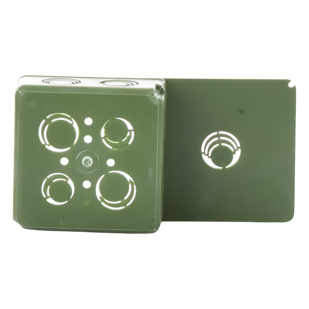 Caja Cuadrada y Tapa para Tubería PVC Conduit de 1".