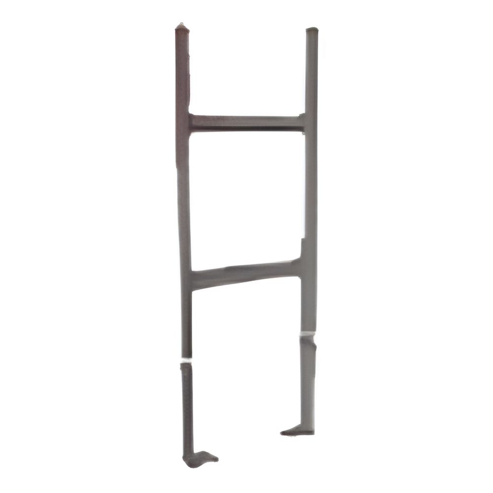 Pies Base para Escalera Tubular de 1.5" de Peralte × 12" de Ancho / Acero al Carbón / Pintura Epóxica Negra / Fijación al Suelo / Par de 2 Piezas