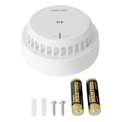 (HikFire) Detector de Humo Óptico Hikvision / Tecnología Avanzada de Detección de Incendios / Alarma Temprana y Fiabilidad Certificada
