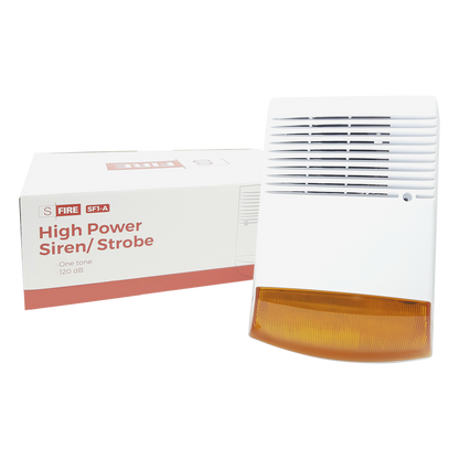 Sirena Estrobo para Exterior / 120 dB / IP65 / Luz Intermitente / Anti-Sabotaje