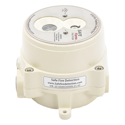 Detector de Flama UV/IR / Detección Dual UV-IR / Alcance 30 m (98.4 ft) / Campo 90° / A Prueba de Explosión / -40°C a 75°C