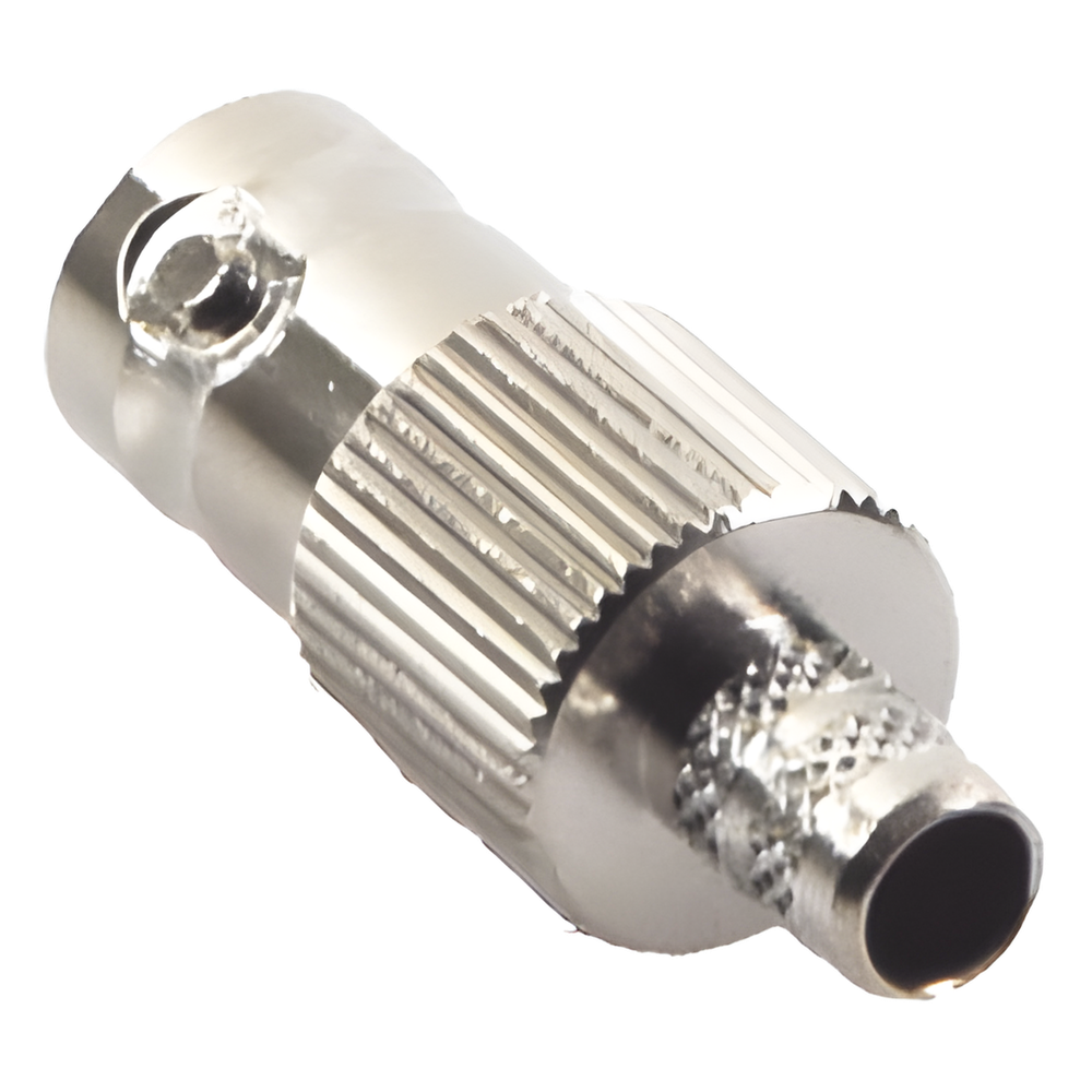 Conector BNC Hembra de Anillo para Cables RG-8/X, LMR-240, 9258, Níquel/ Oro/ Delrin