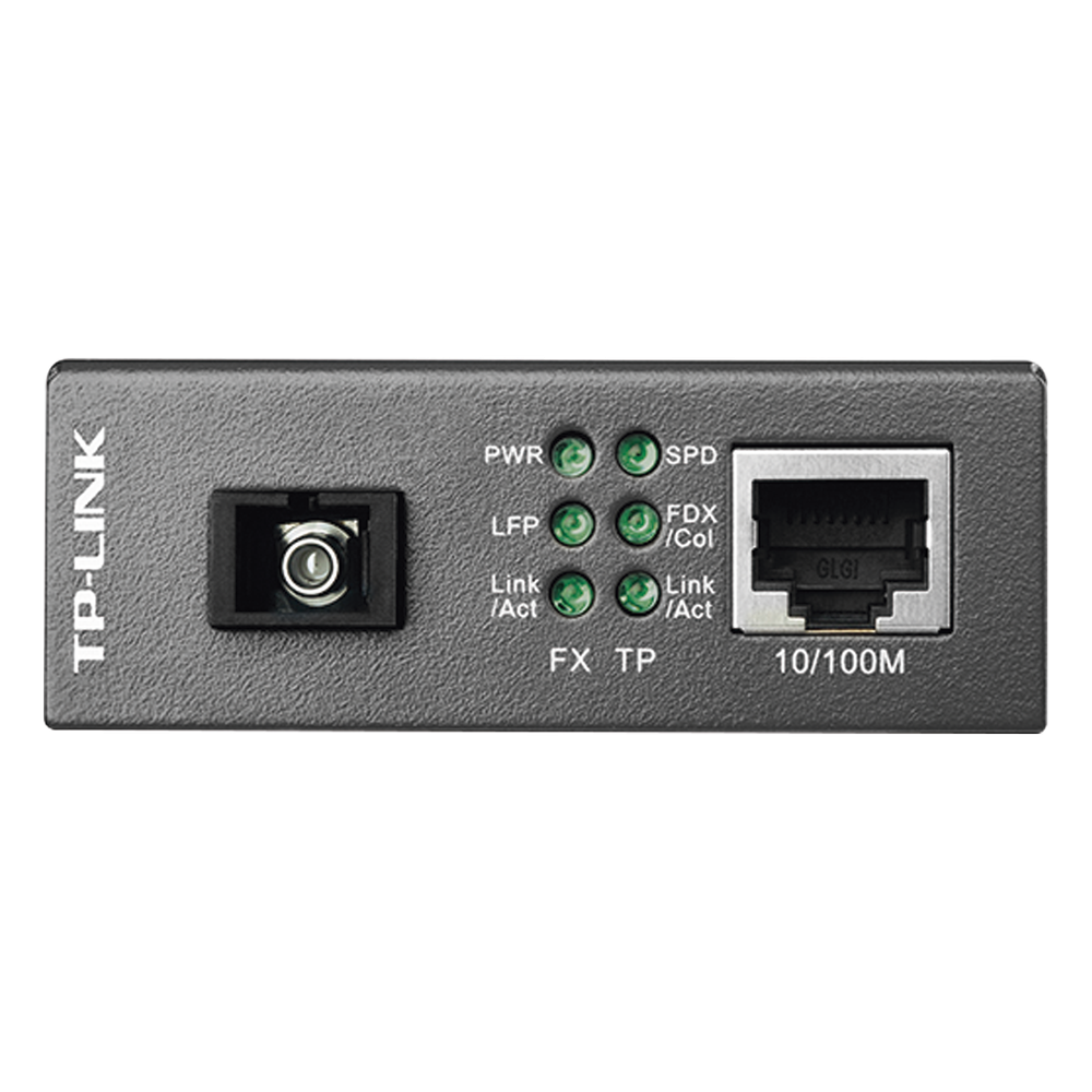 Convertidor Fibra Óptica WDM Monomodo / 1 puerto RJ45 10/100 Mbps / 1 puerto SC/UPC 100 Mbps / Hasta 20 Km / Para su Funcionamiento Requiere el