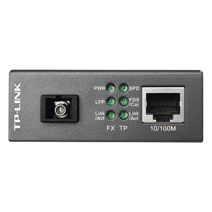 Convertidor Fibra Óptica WDM Monomodo / 1 puerto RJ45 10/100 Mbps / 1 puerto SC/UPC 100 Mbps / Hasta 20 Km / Para su Funcionamiento Requiere el