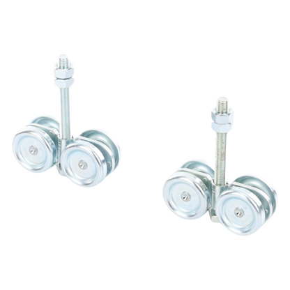 ECO KIT 4C - M / Kit de Carretillas de Cuatro Ruedas / Carga Soportada de 150 lbs / Incluye Dos Carretillas Para Puertas Colgantes