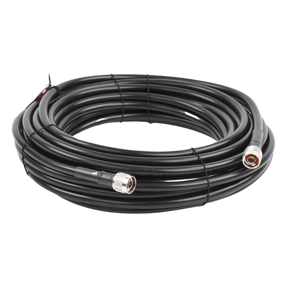 Jumper Coaxial de 50 Ohm con Cable Wilson-400 | Conector N Macho en los Extremos | 15.24 Metros (50 Pies) de Longitud