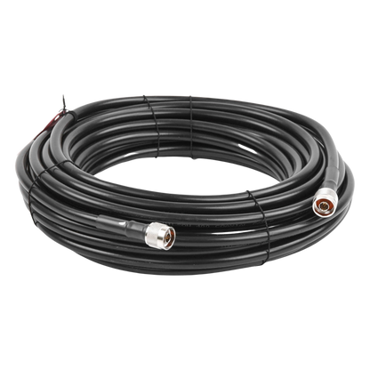 Jumper Coaxial de 50 Ohm con Cable Wilson-400 | Conector N Macho en los Extremos | 15.24 Metros (50 Pies) de Longitud