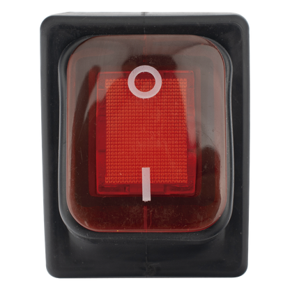 Interruptor tipo Switch con Led Color Rojo / IP65 / Diseño Industrial / NO, COM, NC / Terminales tipo F1