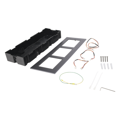 Base de 3 Espacios para EMPOTRAR Módulos de Videoporteros Hikvision