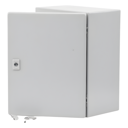 Gabinete de Acero, Nema 4 -IP 66 de 30 x 40 x 20 cm con Platina y certificado UL.