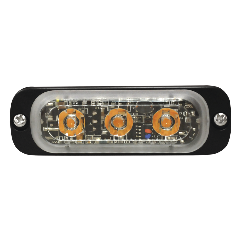 Luz Auxiliar de 3 LED, Azul, Lente Transparente, SAE