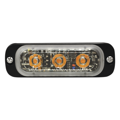 Luz Auxiliar de 3 LED, Azul, Lente Transparente, SAE