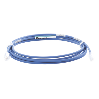 Cable de Parcheo UTP Cat6A, CM/LSZH, Diámetro Reducido (28AWG), Color Azul, 3.05 Metros (10 Pies)