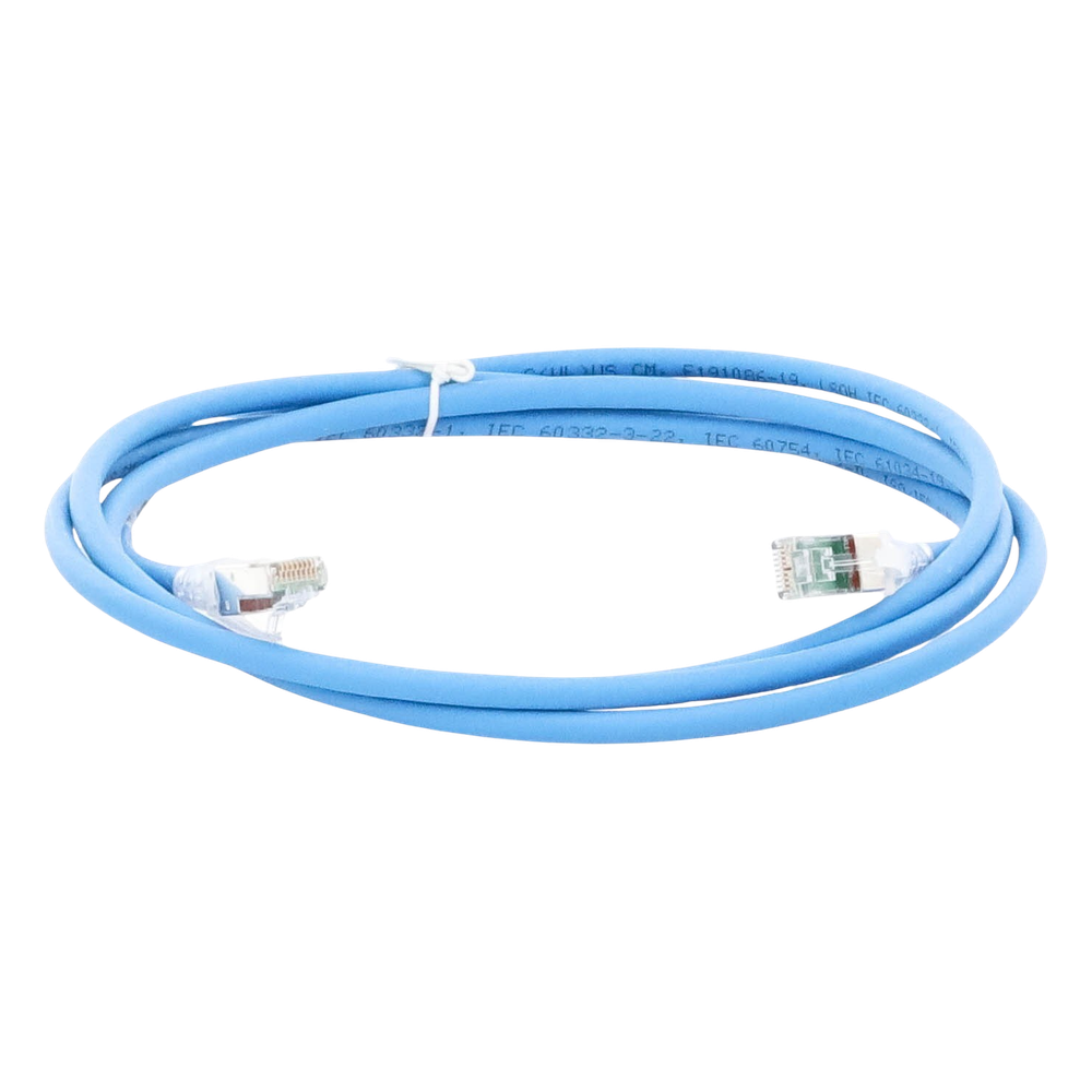 Patch Cord Z-MAX Cat6A S/FTP, CM/LS0H, 2.13 Metros (7 Pies), Color Azul, Versión Bulk (Sin Empaque Individual)