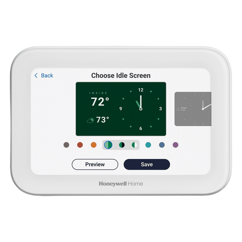 Termostato inteligente con pantalla táctil de 5 pulgadas, control de calidad de aire (IAQ), hasta 4H/2C bomba de calor, Wi-Fi, Bluetooth y Matter