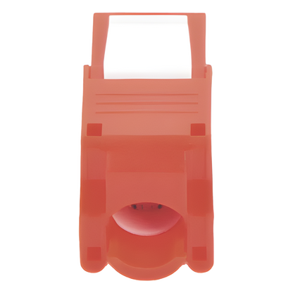 Módulo Jack Keystone Cat6 (Toolless), con Terminación en Ángulo 180 - Color Rojo, Compatible con Faceplate y Patchpanel Linkedpro