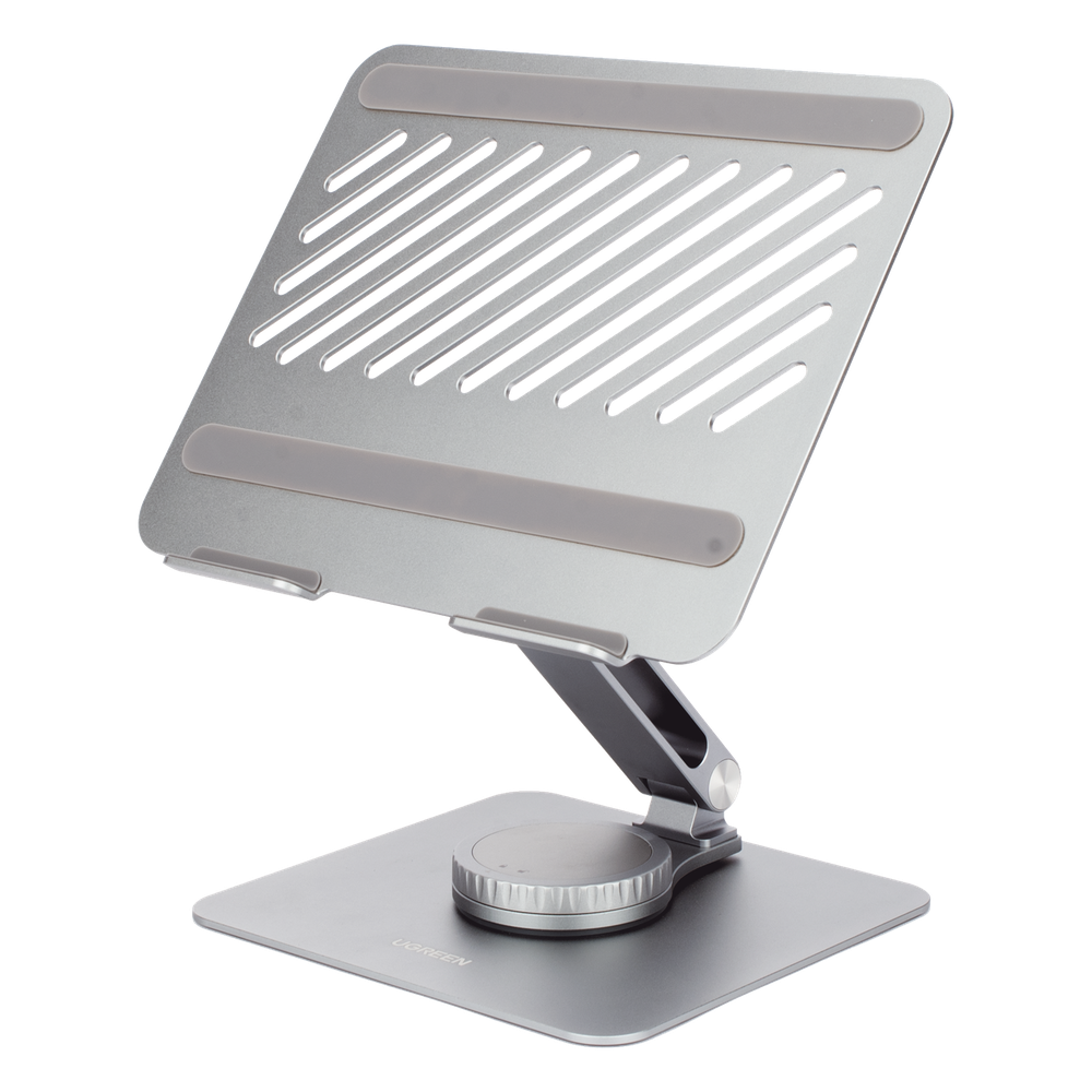 Soporte Giratorio de Aluminio para Laptop | Giratorio 360° | Función de Bloqueo | Soporta Laptops de 10 a 17.3''| Capacidad de Carga 5Kg | Excelente