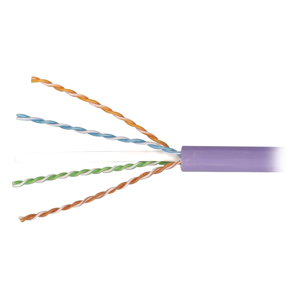 Bobina de Cable Blindado F/UTP de 4 Pares, Z-MAX, Cat6A, Soporte de Aplicaciones 10GBase-T, LS0H (Libre de Gases Toxicos), Color Violeta, 305 Metros