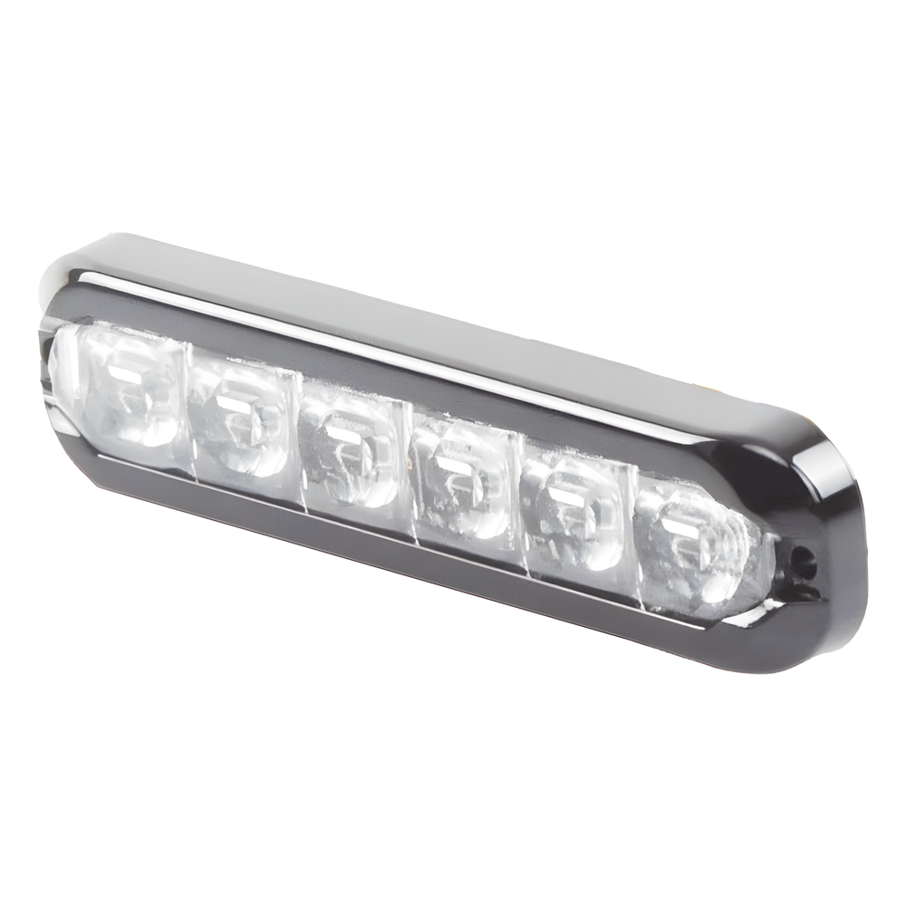 Luz Auxiliar Flexible de 12 LED, Rojo/Blanco, Lente Transparente