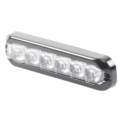 Luz Auxiliar Flexible de 12 LED, Rojo/Blanco, Lente Transparente