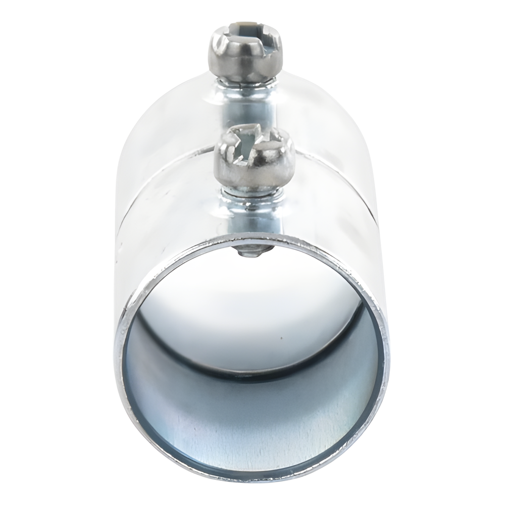 Cople 3/4" (19mm) Pared Delgada Con Tornillo (Tipo Americano) Galvanizado, Etiqueta Verde.