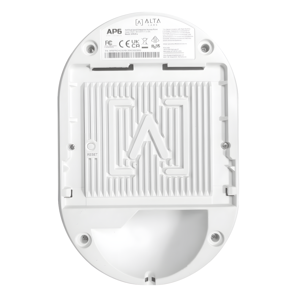 Punto de Acceso Wi-Fi 6 de 6.3 Gbps para 350 Usuarios / MU-MIMO 4X4 / Adopción Fácil por Bluetooth / Para Interior / Montaje Rápido QuickMount™ para