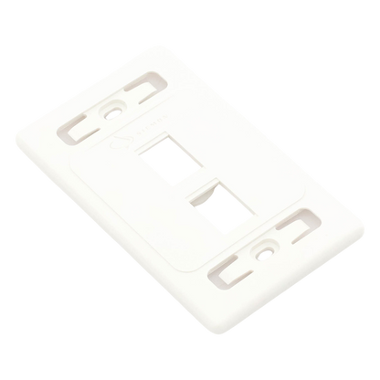 Placa de Pared Modular 10G MAX de 2 Salidas, Color Blanco