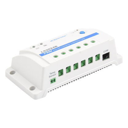 Controlador Solar PWM / 20A / 12/24V / RS-485 / Baterías Gel-AGM-Selladas / Parámetros Configurables