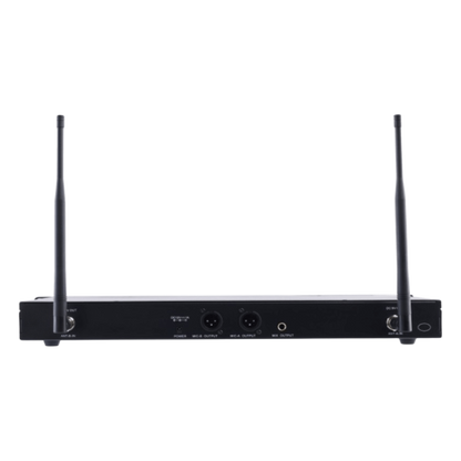 Receptor Inalámbrico Dual Canal Digital U-Band | 4 Bandas de Frecuencia (470-830 MHz) | Transmisión Digital pi/4-DQPSK | Pantalla TFT-LCD 2.2" |
