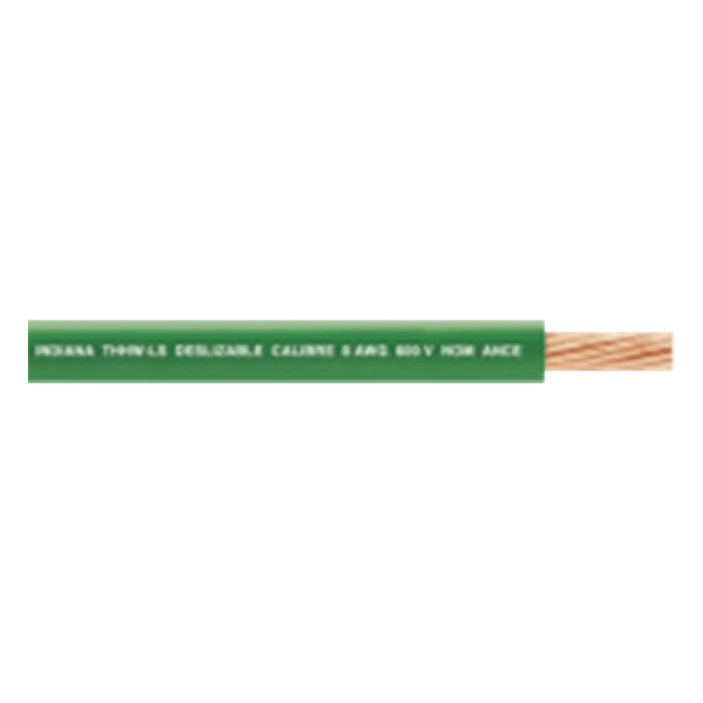 Cable THW-LS / Calibre 12 AWG / 19 Hilos / Color Verde / Bobina 100 m (328 ft)