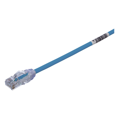 Cable de Parcheo UTP Cat6A, CM/LSZH, Diámetro Reducido (28AWG), Color Azul, 3 Metros (9.84 Pies).