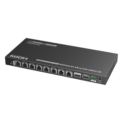 Kit Divisor y Extensor HDMI | 1x8 | Hasta 70 m |Resolución 4K @ 60 Hz | Cat 6/6a/7 | IPCOLOR | CERO LATENCIA | Puerto S/PDIF | EDID | RS232 | Salida