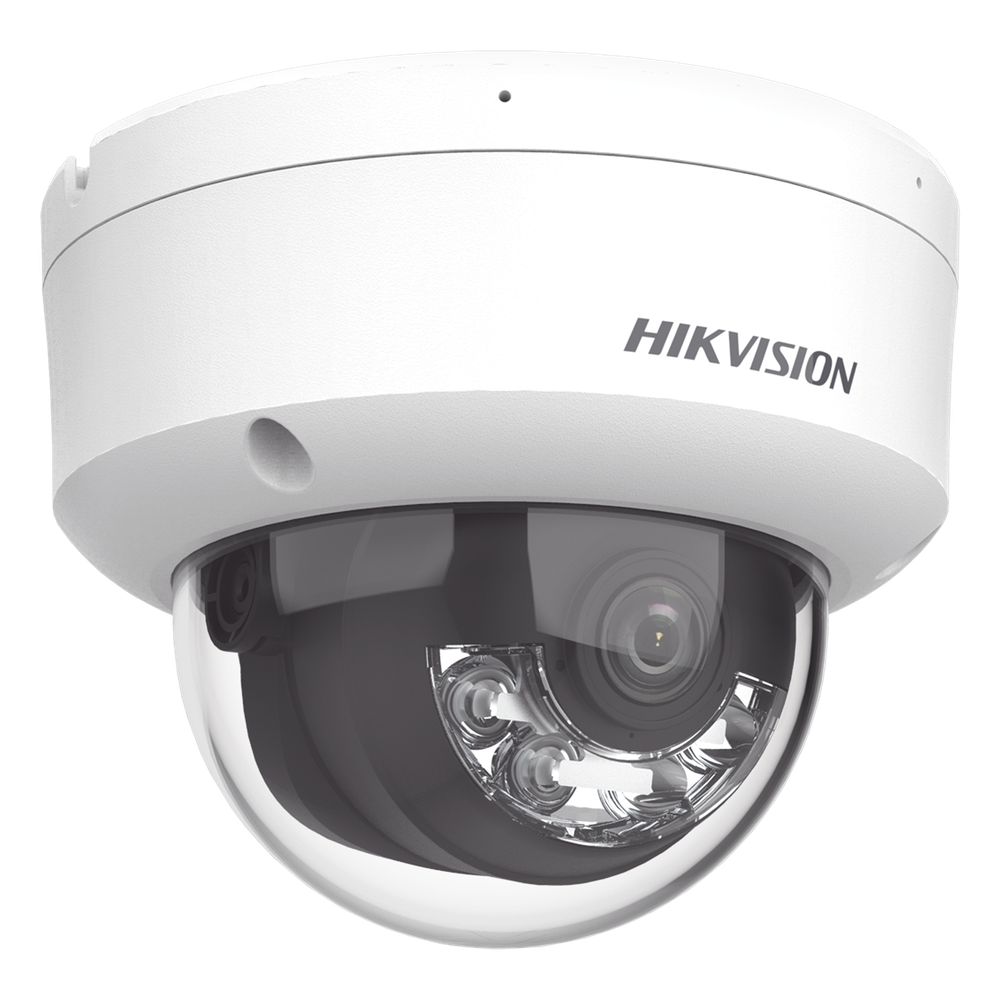 [Dual Light] Domo IP 6 Megapixel / Lente 2.8 mm / 30 mts IR + 30 mts Luz Blanca / Micrófono Integrado / ACUSENSE Lite / Exterior IP67 / H.265 / PoE