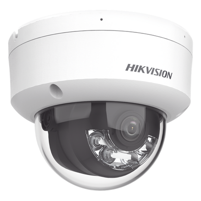 [Dual Light] Domo IP 6 Megapixel / Lente 2.8 mm / 30 mts IR + 30 mts Luz Blanca / Micrófono Integrado / ACUSENSE Lite / Exterior IP67 / H.265 / PoE
